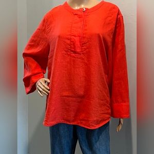 J. Crew Linen Tunic Top. Size M  NWOT